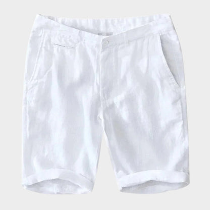 Lightweight relaxed fit summer shorts with rolled hem for men | Maro