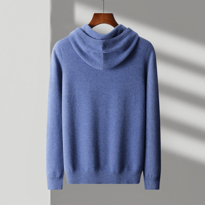 Lightweight structured knit hoodie with adjustable hood for men | Avenor