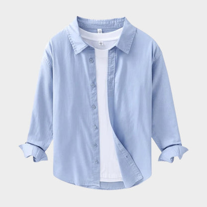 Lightweight relaxed fit button up shirt with classic collar for men | Arvian