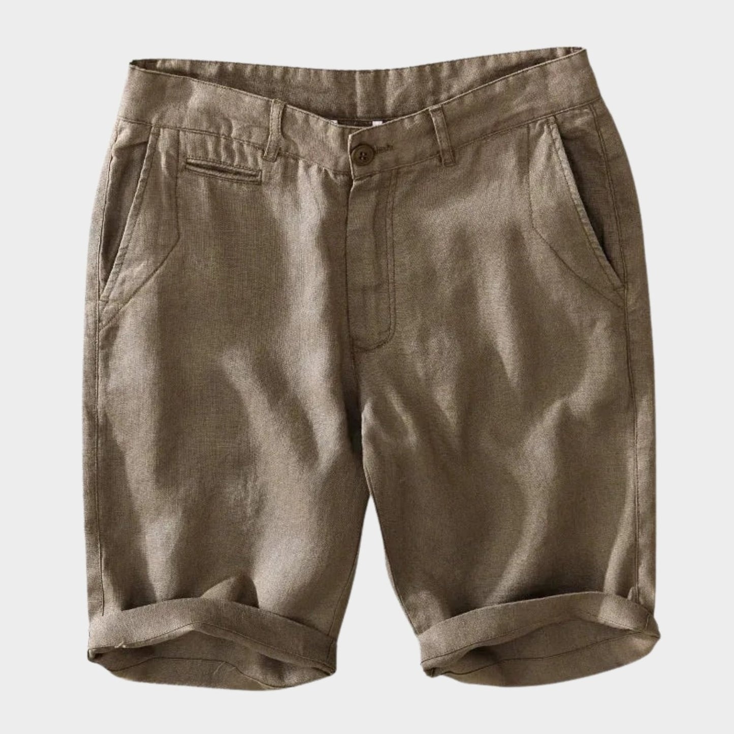 Lightweight relaxed fit summer shorts with rolled hem for men | Maro