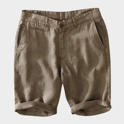 Lightweight relaxed fit summer shorts with rolled hem for men | Maro