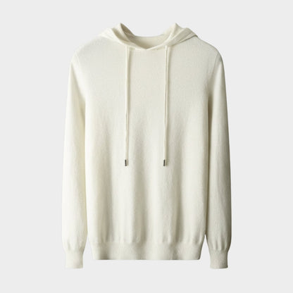 Lightweight structured knit hoodie with adjustable hood for men | Avenor