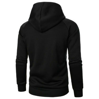 Asymmetric zip hoodie with sculpted crossover hood design for men | Crossover