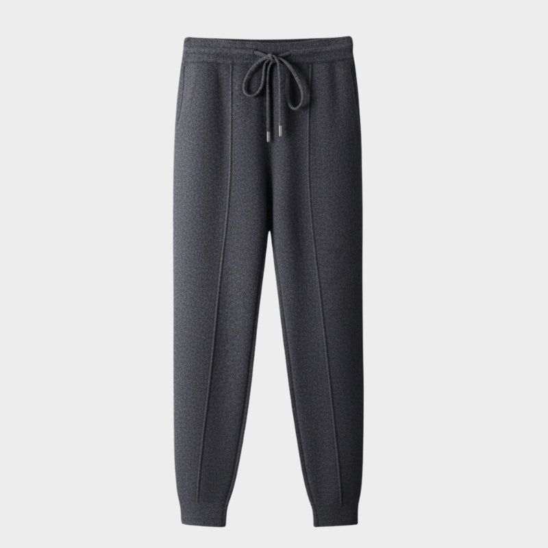 Relaxed tapered knit joggers with adjustable drawstring for men | Mirel