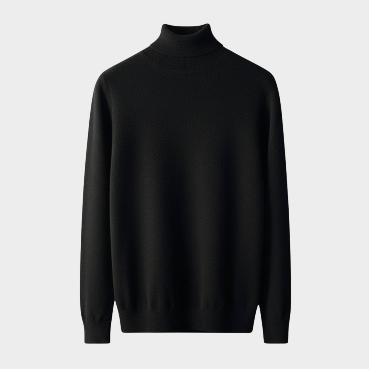 Lightweight refined knit turtleneck sweater with tailored fit for men | Sorren