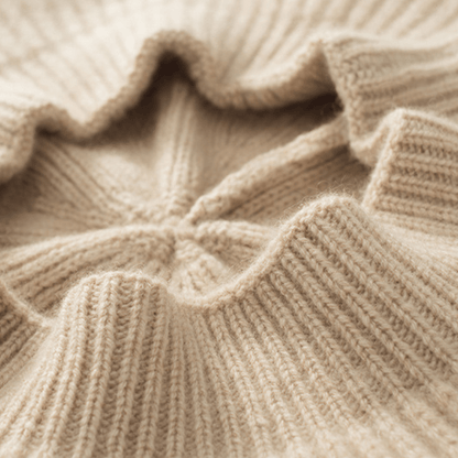 Classic ribbed knit beret with lightweight warmth for women | Elowen