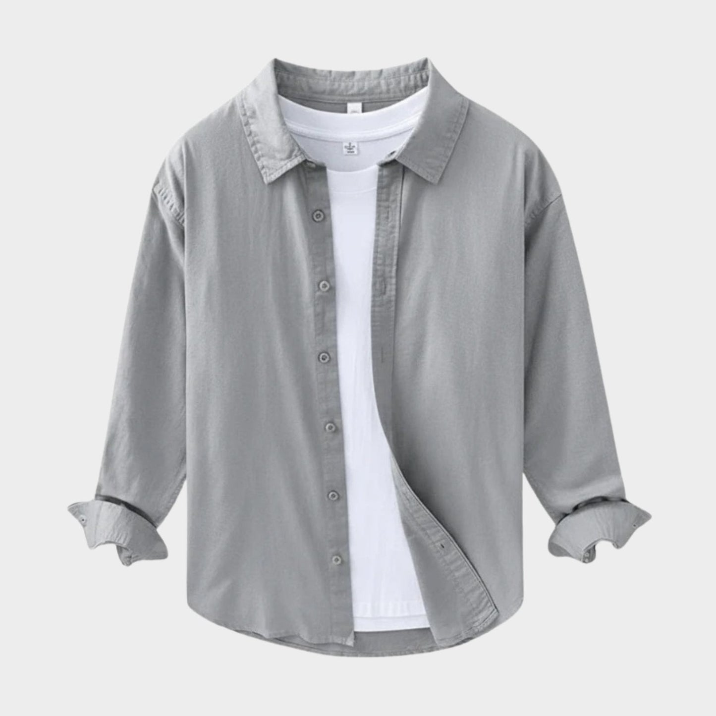 Lightweight relaxed fit button up shirt with classic collar for men | Arvian