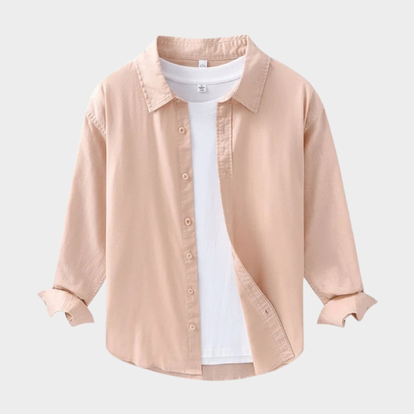 Lightweight relaxed fit button up shirt with classic collar for men | Arvian