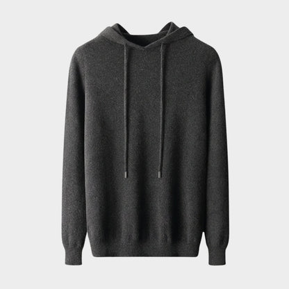 Lightweight structured knit hoodie with adjustable hood for men | Avenor
