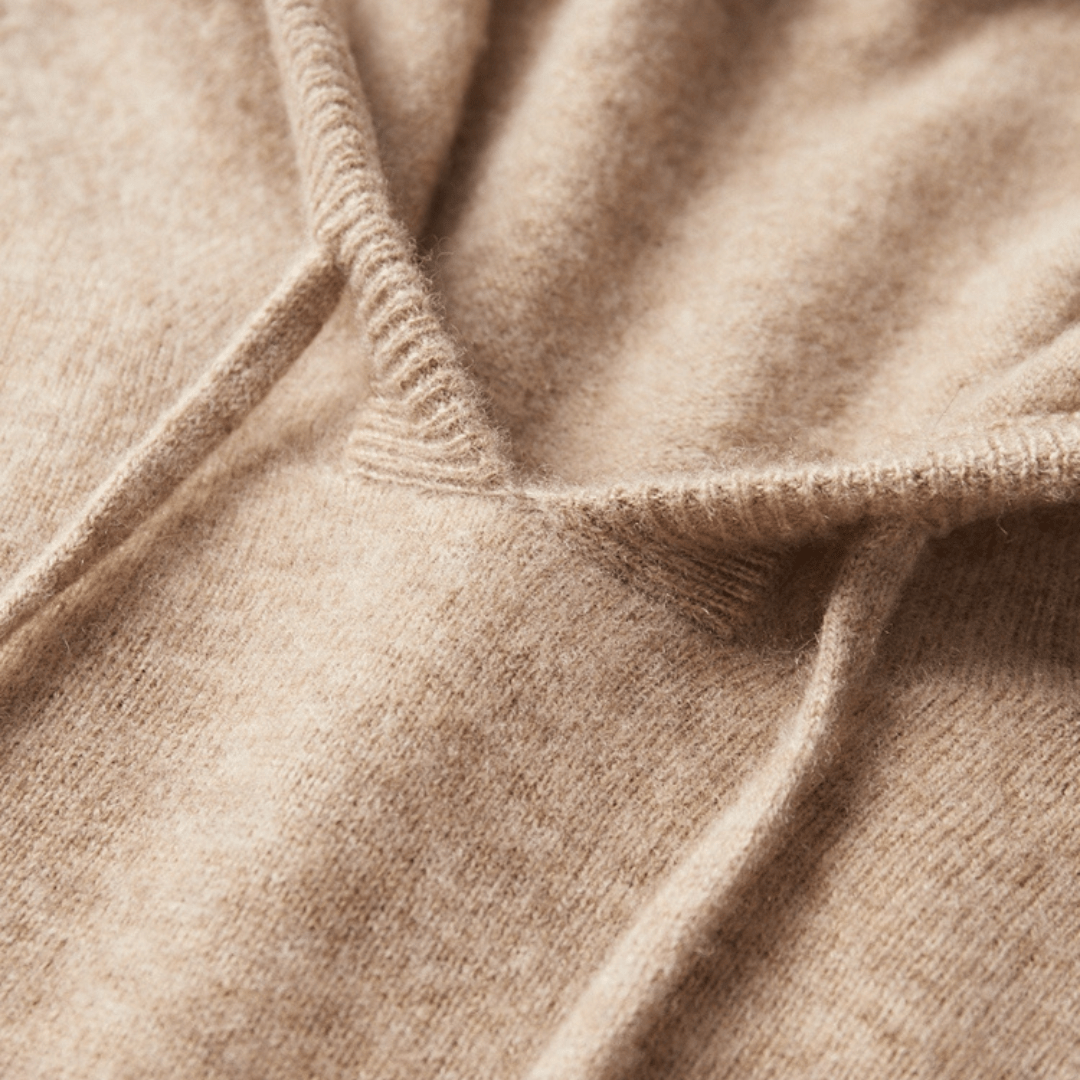 Lightweight structured knit hoodie with adjustable hood for men | Avenor