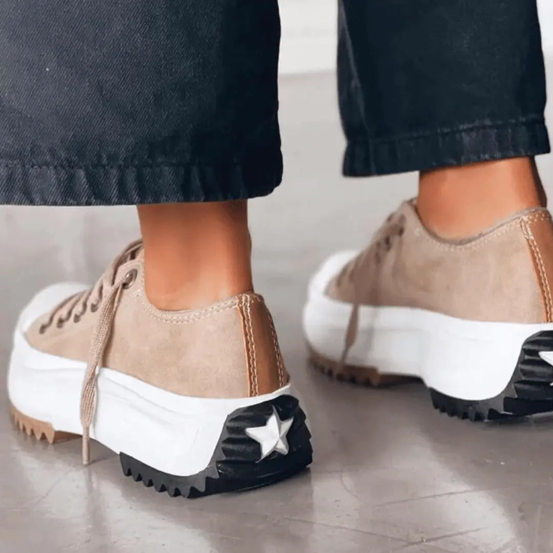 Chunky casual canvas trainers for women | ChunkyChic -2