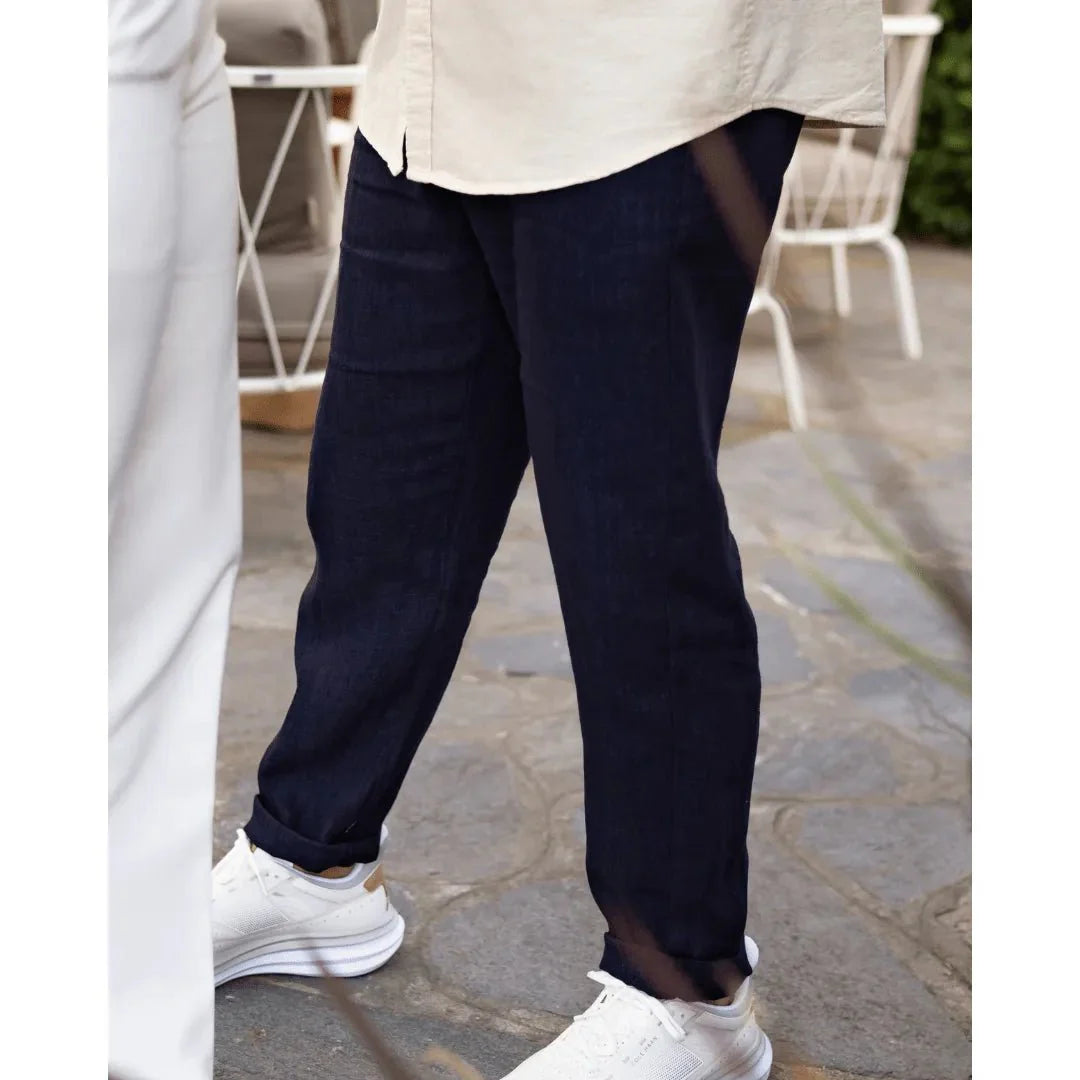 Lightweight tapered warm weather pants with soft waistband for men | Arvello