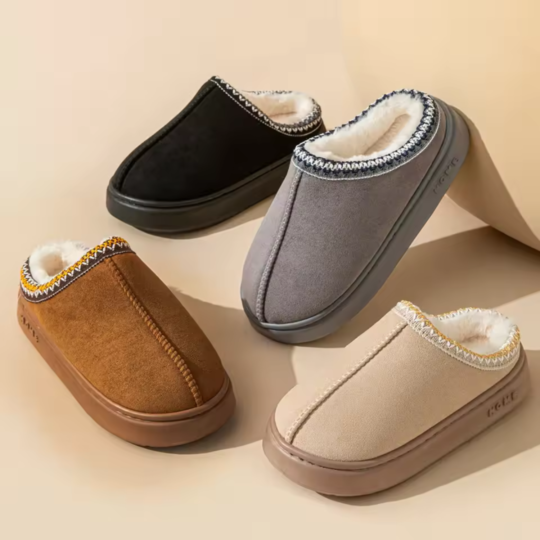 arm waterproof mule slippers with plush lining for women | Elara