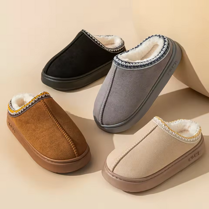 arm waterproof mule slippers with plush lining for women | Elara