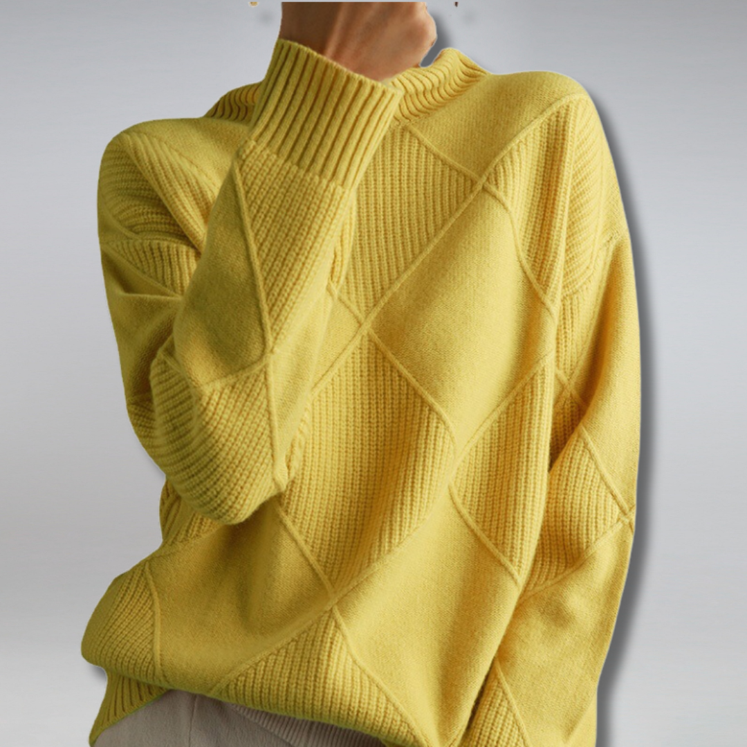 Elegant warm cashmere turtleneck sweater for women | Myla -2