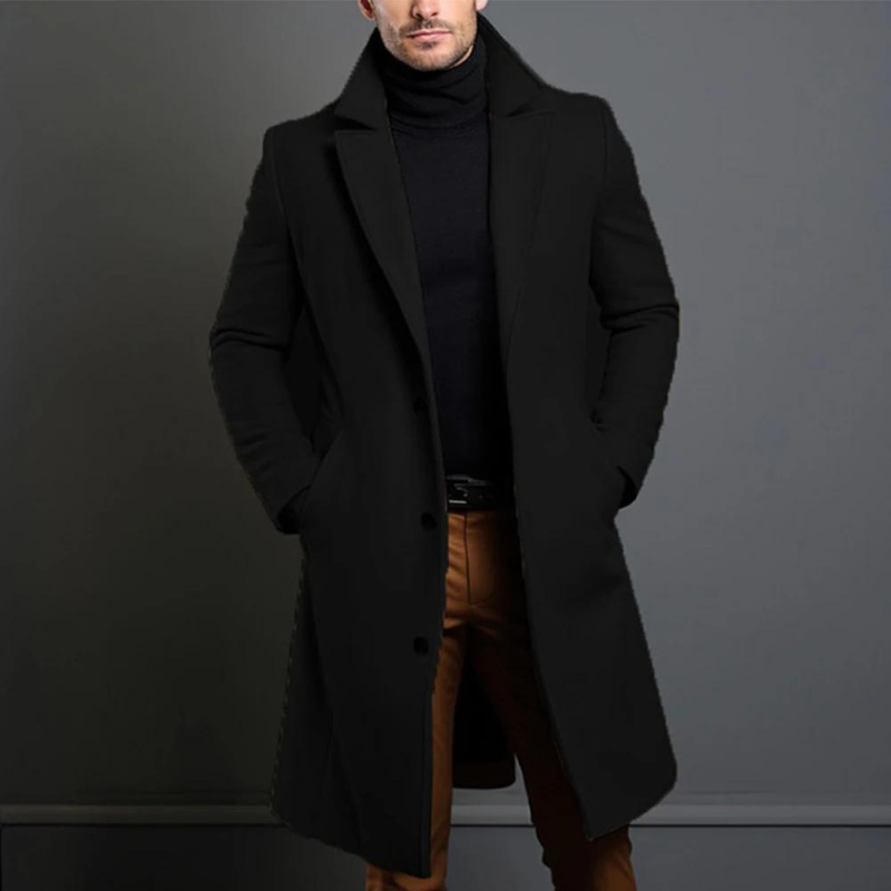 Classic warm timeless wool winter coat for men | William -1