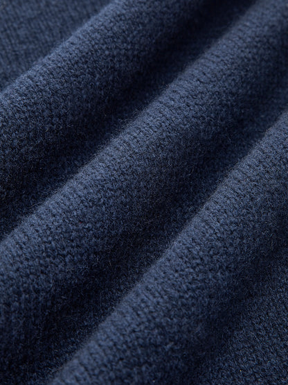 Panel lapel knit sweater with button detail for men | Elowen