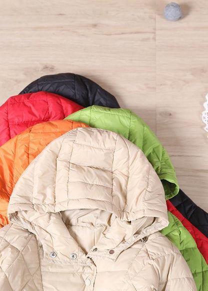 Warm hooded loose-fit puffer jacket for women -7