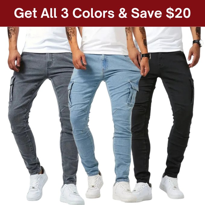 Smart slim-fit cargo trousers for men | Kensington -11