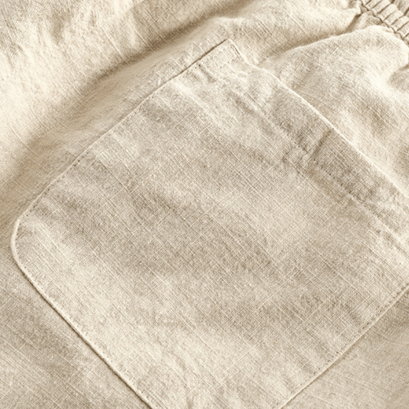 Relaxed tapered cropped pants with elastic waistband for men | Zevan