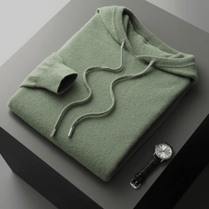 Lightweight structured knit hoodie with adjustable hood for men | Avenor
