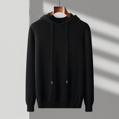 Lightweight structured knit hoodie with adjustable hood for men | Avenor