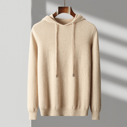 Lightweight structured knit hoodie with adjustable hood for men | Avenor