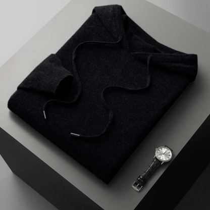 Lightweight structured knit hoodie with adjustable hood for men | Avenor