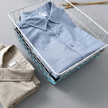Lightweight short sleeve button front shirt with chest pocket for men | Brisa