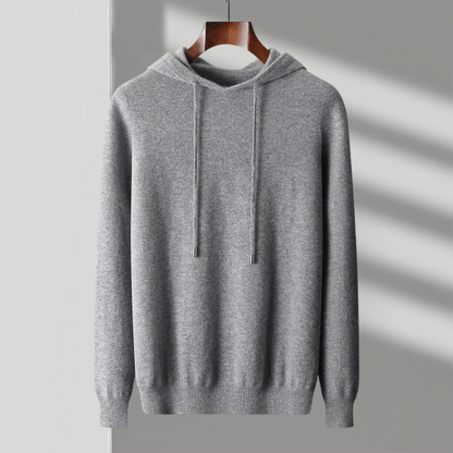 Lightweight structured knit hoodie with adjustable hood for men | Avenor
