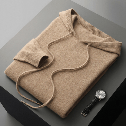 Lightweight structured knit hoodie with adjustable hood for men | Avenor