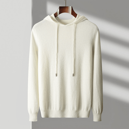 Lightweight structured knit hoodie with adjustable hood for men | Avenor