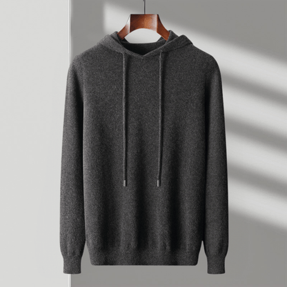 Lightweight structured knit hoodie with adjustable hood for men | Avenor