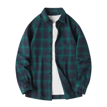 Classic plaid flannel shirt with relaxed everyday fit for men | Maverick