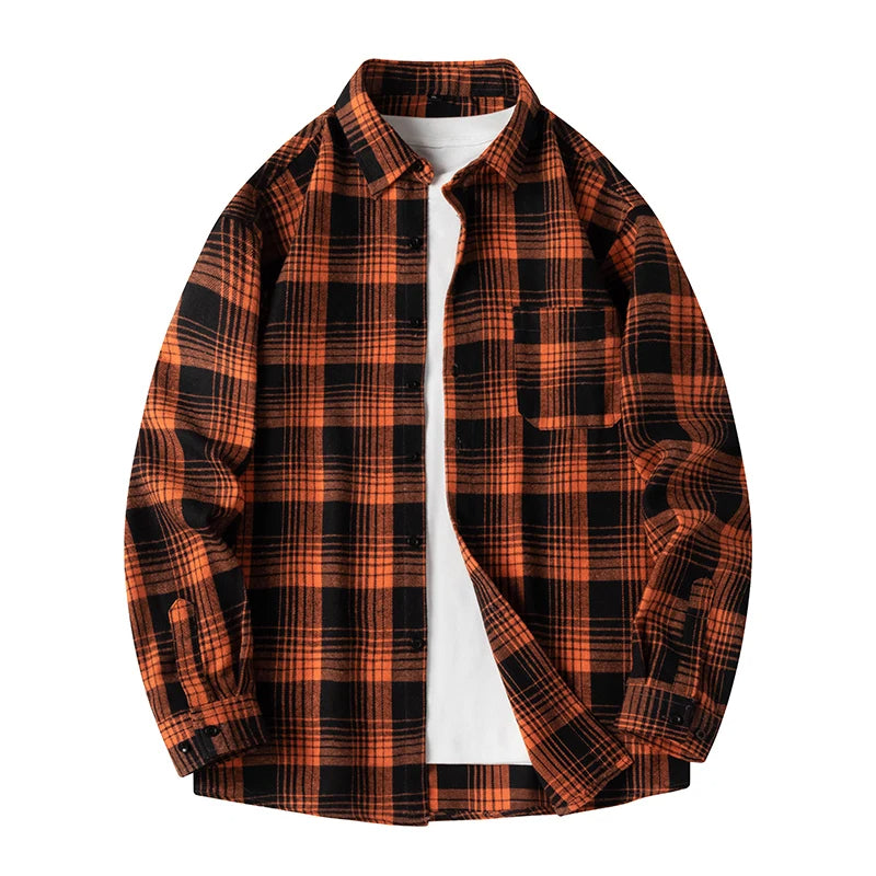 Classic plaid flannel shirt with relaxed everyday fit for men | Maverick