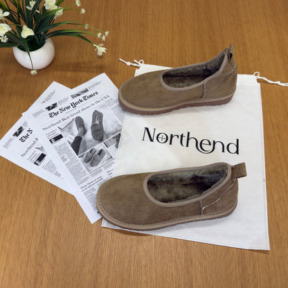 Warm fur lined winter loafers with slip resistant sole for women | Norielle