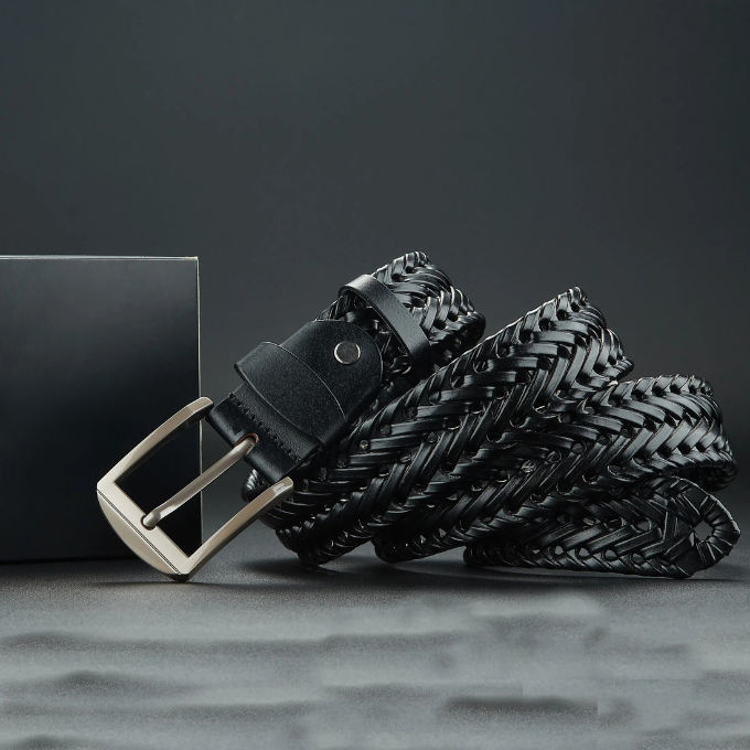 Classic braided cowhide leather belt for men | Legacy -10