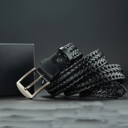 Classic braided cowhide leather belt for men | Legacy -10