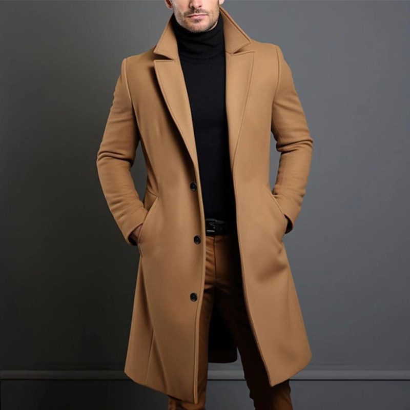 Classic warm timeless wool winter coat for men | William -2