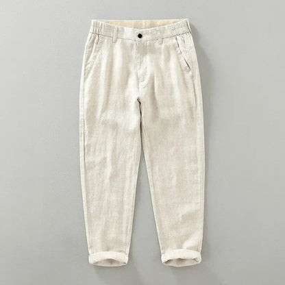 Lightweight tapered warm weather pants with soft waistband for men | Arvello