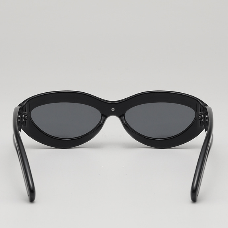 Bold sculpted oval frame UV protection sunglasses for women | Zephira