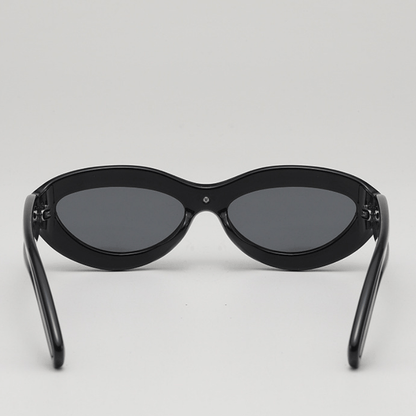 Bold sculpted oval frame UV protection sunglasses for women | Zephira