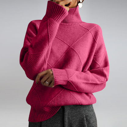 Elegant warm cashmere turtleneck sweater for women | Myla -7