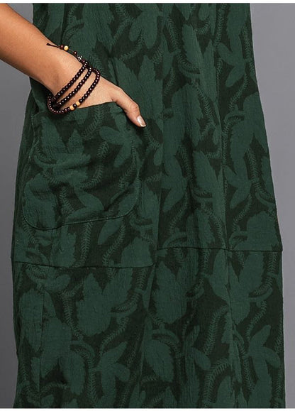 Long sleeve midi dress with pockets for women | Elodie