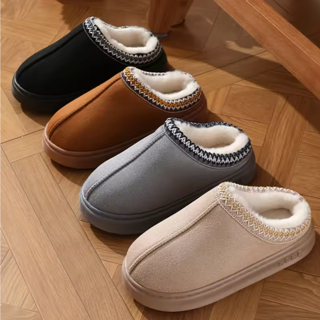 arm waterproof mule slippers with plush lining for women | Elara