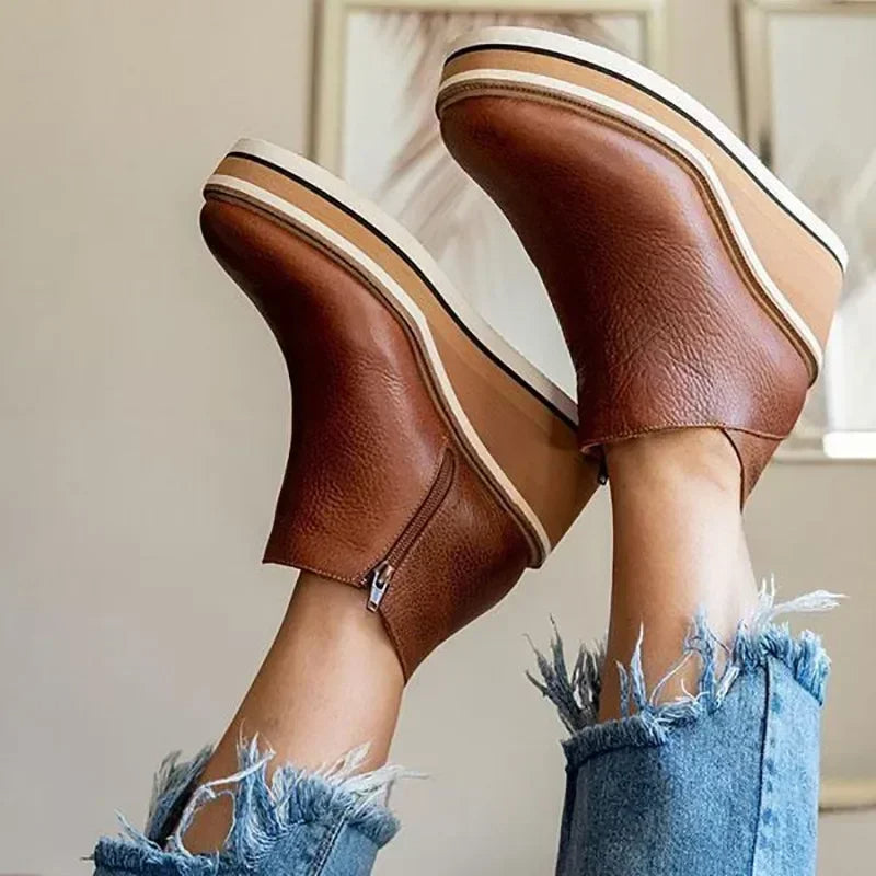 Winter Platform Chelsea Ankle Boots for women | Brielle