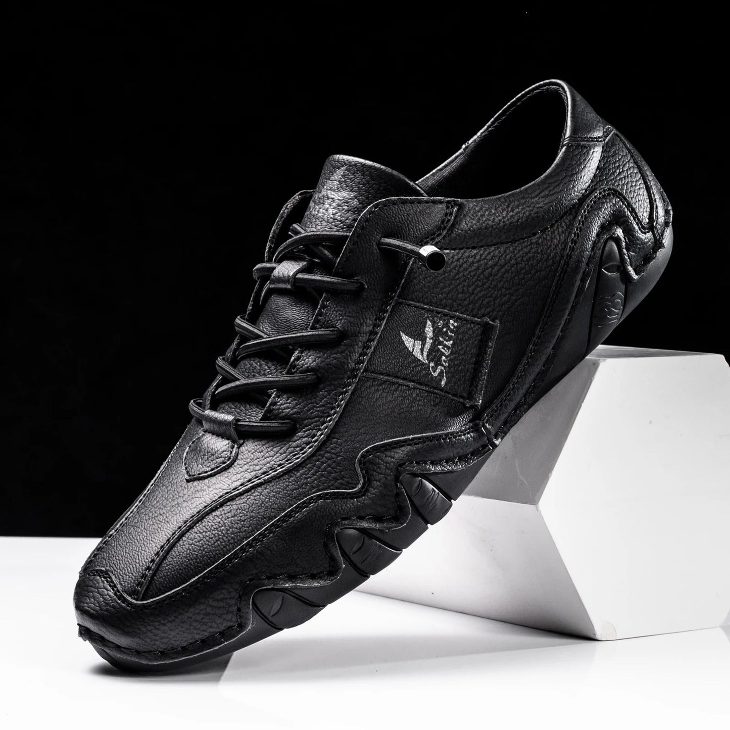 Classic Handcrafted Wavy Sole Shoes for men | Matteo