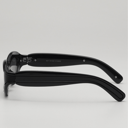 Bold sculpted oval frame UV protection sunglasses for women | Zephira