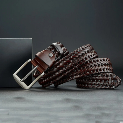 Classic braided cowhide leather belt for men | Legacy -14