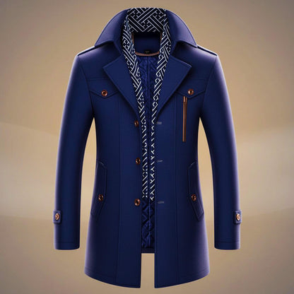 Classic structured virgin wool coat for men | Kensworth -3
